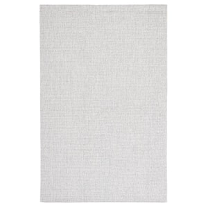 Abstract Light Gray/Ivory 4 ft. x 6 ft. Speckled Area Rug