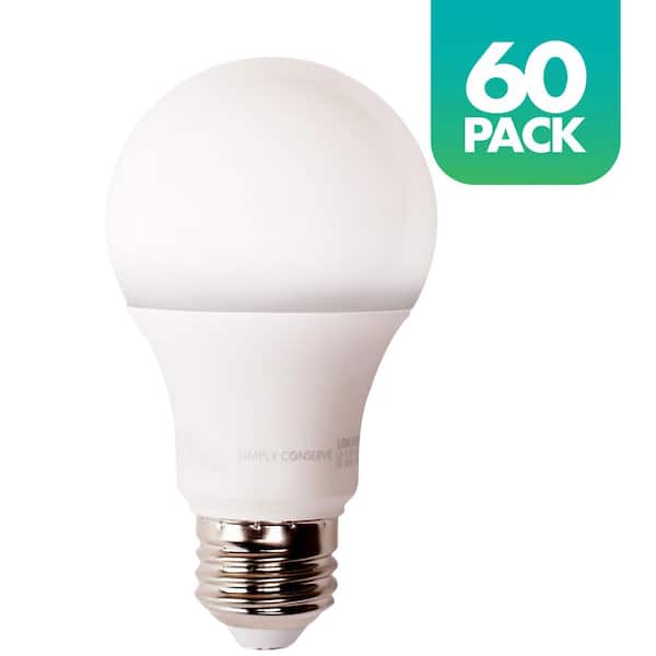 40-Watt Equivalent A19 Dimmable LED Light Bulb Contractor Pack, 2700K Soft White, 60-pack