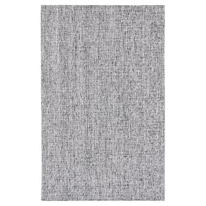 Abstract Black/Ivory Doormat 3 ft. x 5 ft. Speckled Area Rug