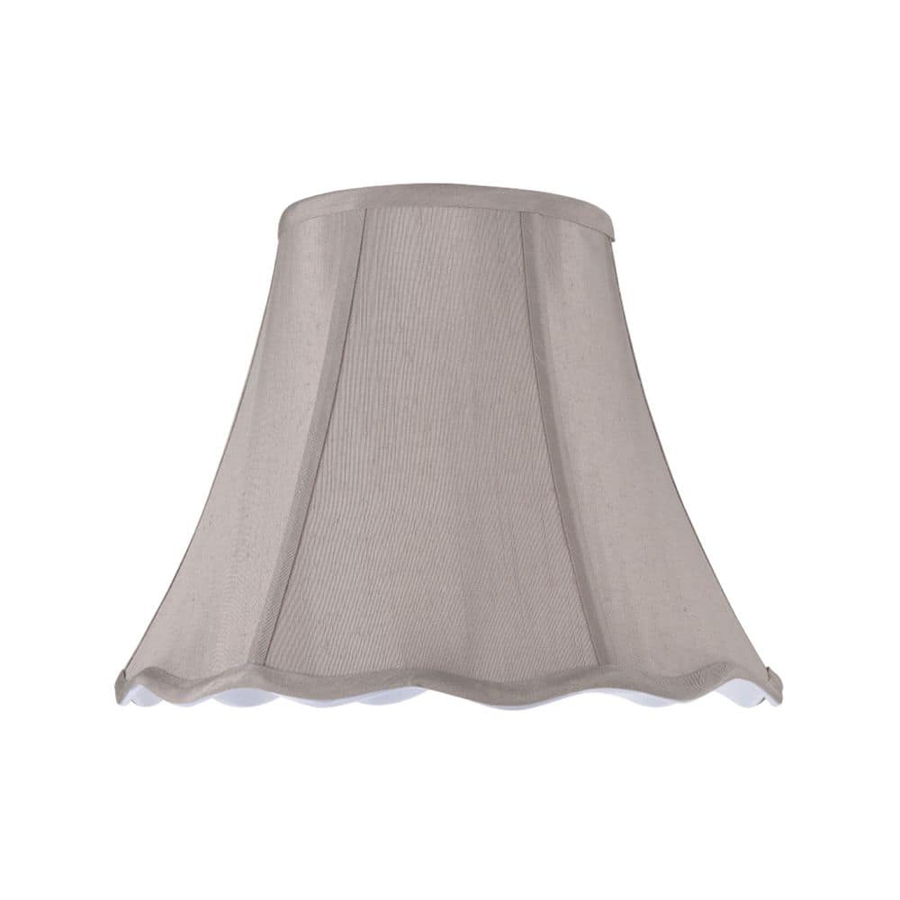 Aspen Creative Corporation 14 in. x 11.5 in. Taupe Scallop Bell Lamp Shade