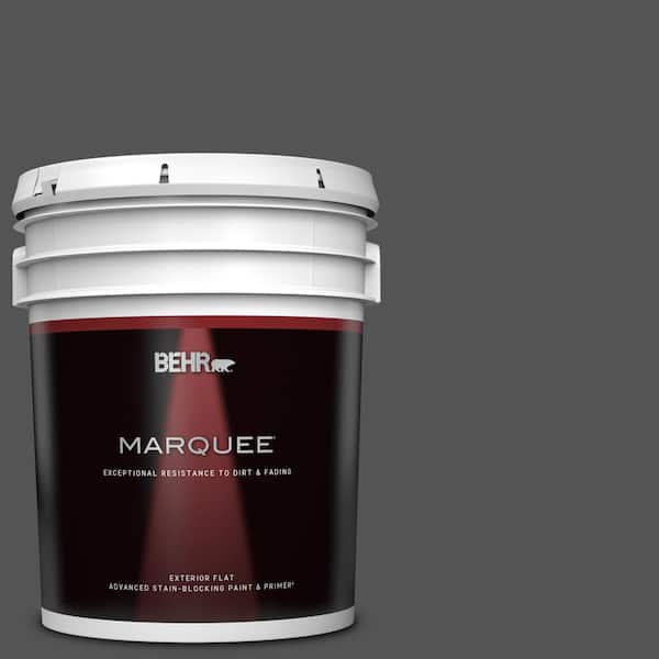 BEHR MARQUEE 5 gal. #BXC-30 Black Space Flat Exterior Paint & Primer