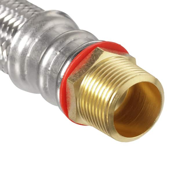 3/4 in. FIP x 7/8 in. Compression x 18 in. Stainless Steel Water Heater Supply Line 3/4 in. FIP x 7/8 in. Compression x 18 in. Stainless Steel Water Heater Supply Line
