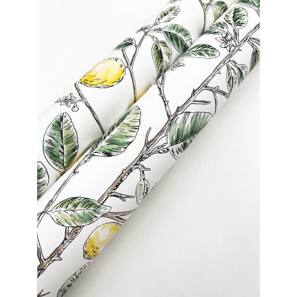 Full Bloom Off-White Floral Paper Strippable Roll (Covers 56.4 sq. ft.)