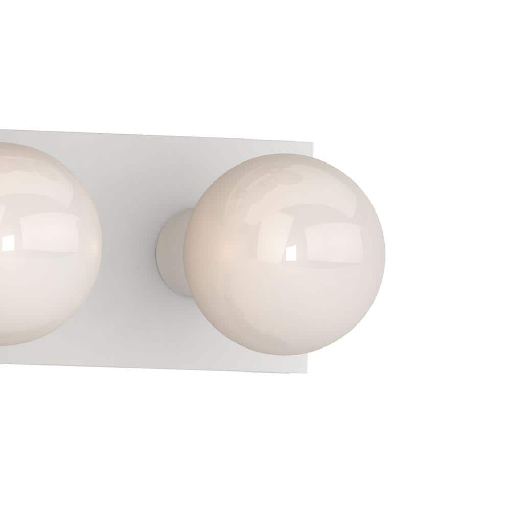 White Metal 6-Light Hardwired Vanity Fixture