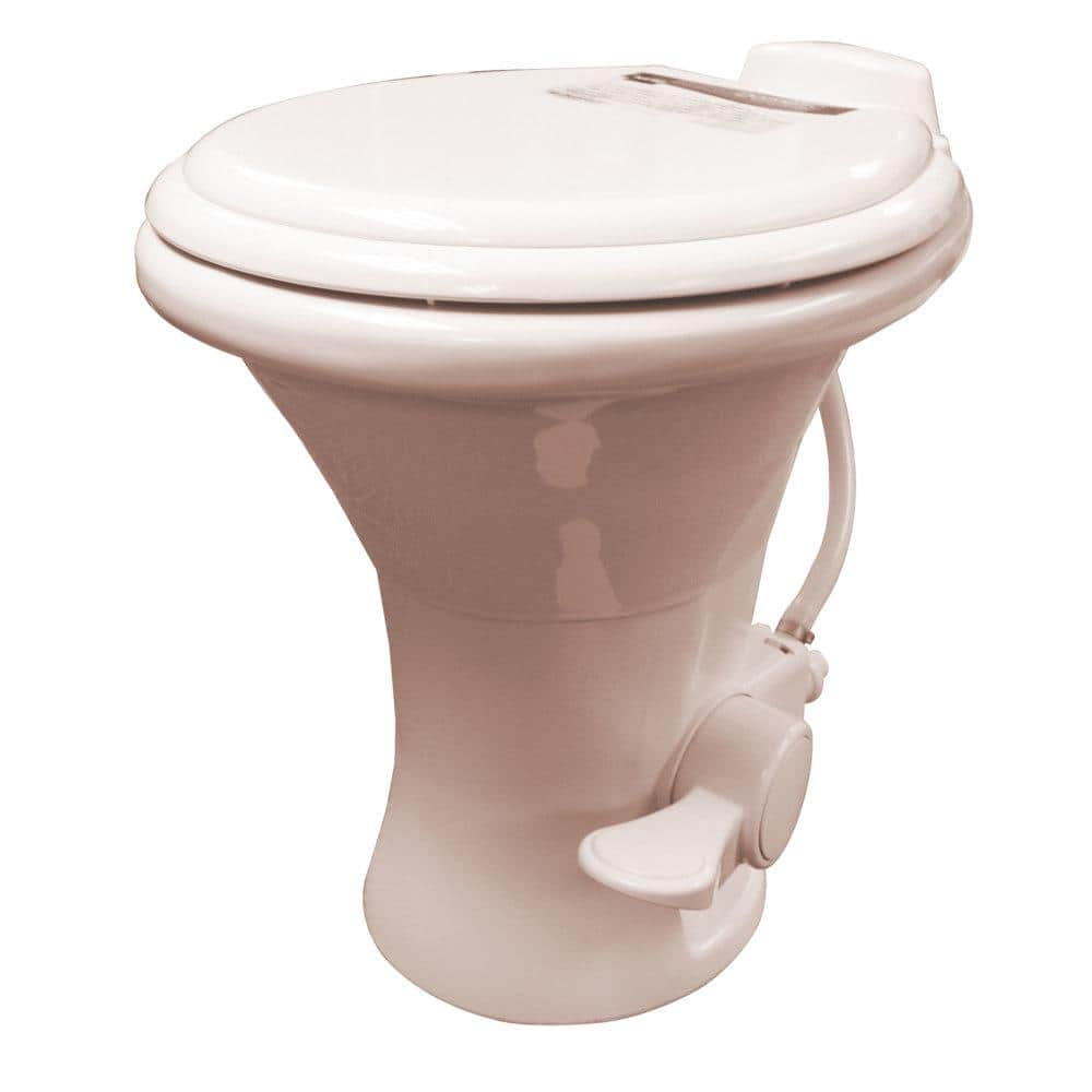 Dometic 310 Standard Toilet - White  Oblong Shape  Lightweight and Efficient with Pressure-Enhanced PowerFlush and Slow Close Seat Cover - Perfect for Modern RVs D7E-302310081