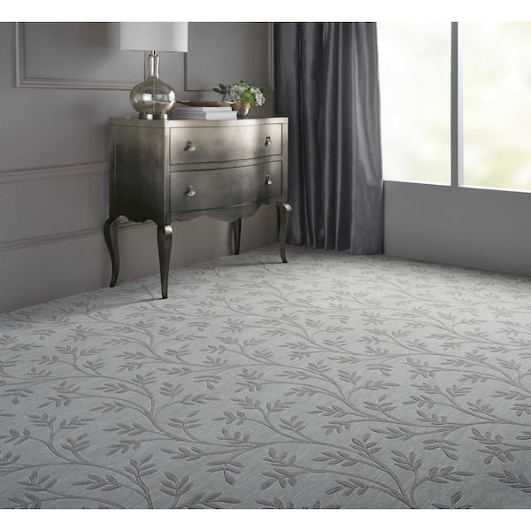 6 in. x 6 in. Pattern Carpet Sample - Spring Freedom - Color Parchment