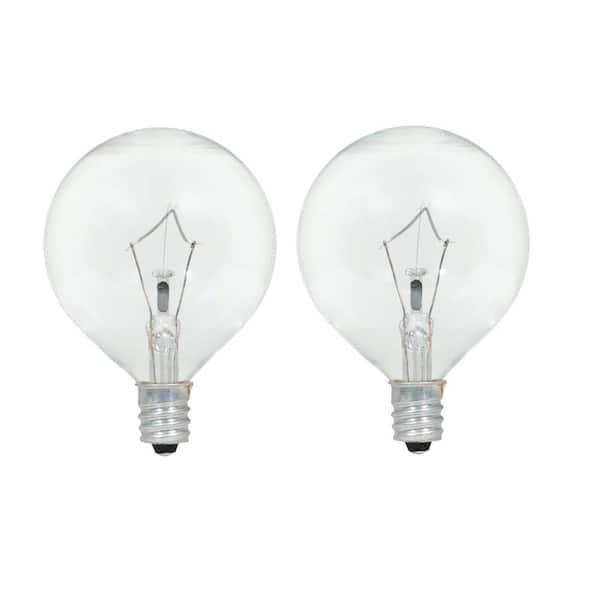 Sylvania 60-Watt Double Life G16.5 Incandescent Light Bulb (2-Pack ...