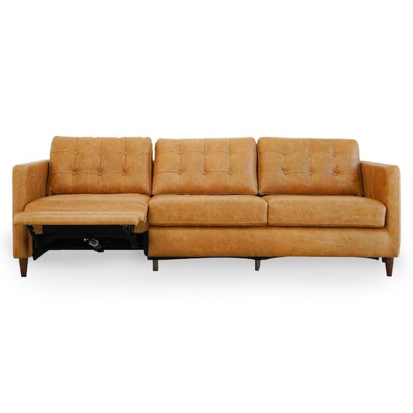Tan italian leather sofa sales