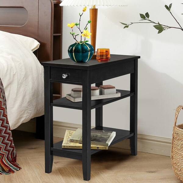 NEW Small Thin End Table Chair Side Slim Skinny Bedside Nightstand Narrow Short 