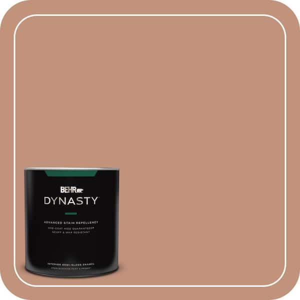 BEHR DYNASTY 1 qt. #ICC-101 Florentine Clay Semi-Gloss Enamel Interior Stain-Blocking Paint & Primer