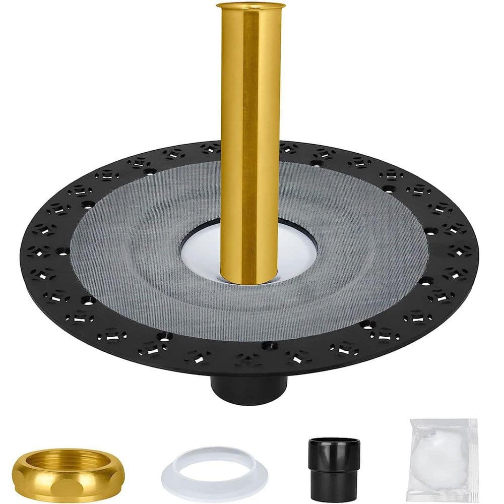 1-Piece Freestanding Bathtub Drain Rough-In Kit in Black, Tub Drain Accessory, Plastic Adapter, Brass Liner Included price history on PriceWatchPro