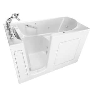 Exclusive Series 60 in. x 30 in. Left Hand Walk-In Whirlpool Bathtub with Quick Drain in White