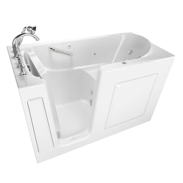 American Standard Exclusive Series 60 in. x 30 in. Left Hand Walk-In Whirlpool Tub with Quick Drain in White