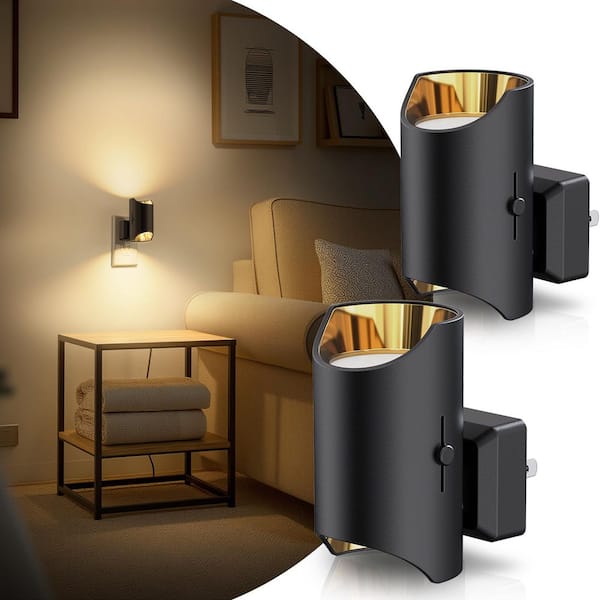1-Light LED Night Lights Plug into Wall Dimmable 0-100LM with Dusk to Dawn Sensor, Soft 3000K Glow(4-Pack)