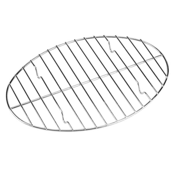 Stainless Steel Oval Roasting and Cooling Rack, Heavy-Duty, Dishwasher Safe, Non-Toxic, 12.4 in x 8.5