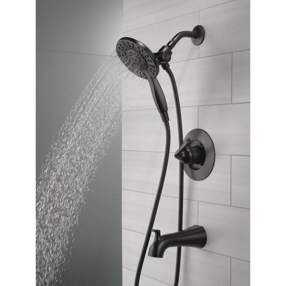 Matte Black Dual Handheld Wall Mounted Shower Faucet Set