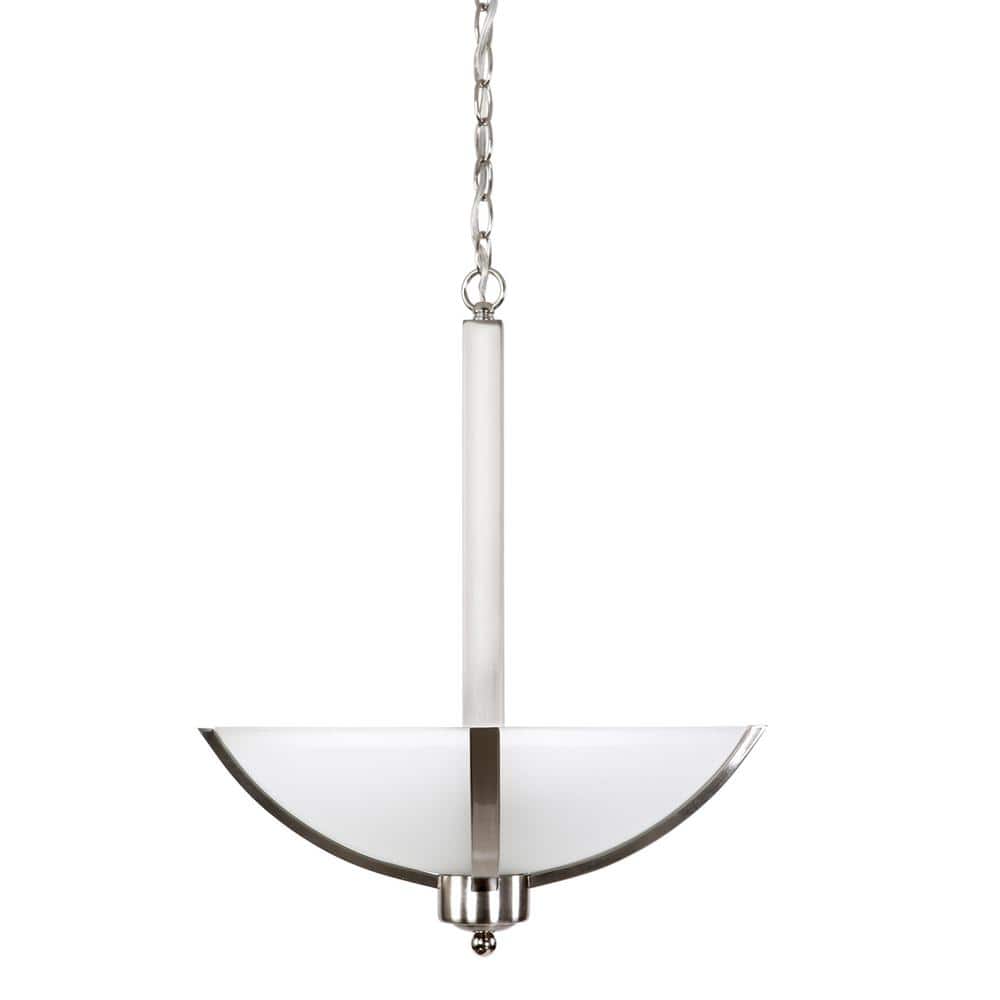 Alta Peak 3-Light Satin Steel Bowl Pendant with Acid Wash Glass Shade price history on PriceWatchPro