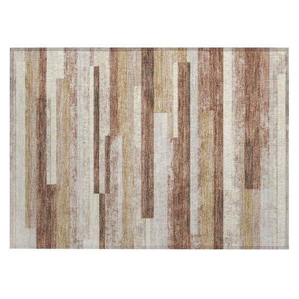 Chantille Machine Washable Indoor/Outdoor Abstract ACN3166 Rust 2 ft. x 3 ft. Accent Rug