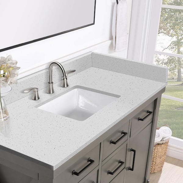 PROOX 21.25 in. W Quartz Vanity Sidesplash in Snowstorm White