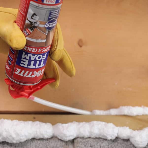 Loctite - TITE FOAM Gaps and Cracks Spray Foam, Bright White, 12 oz. Can, Insulating Spray Foam Sealant