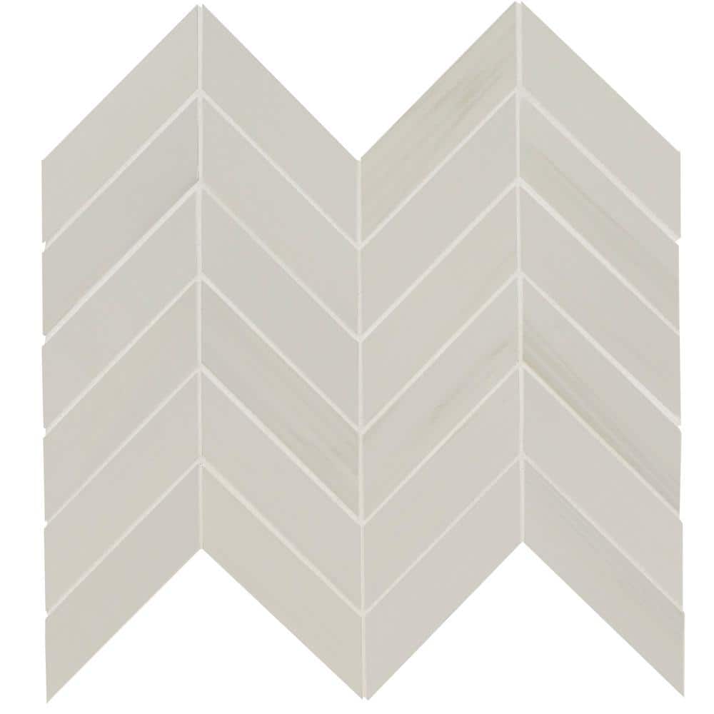 Take Home Tile Sample-Ader Pamplona Chevron 4 in. x 4 in. Matte Porcelain Mesh-Mounted Mosaic Floor and Wall Tile price history on PriceWatchPro