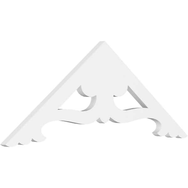 Ekena Millwork 1 in. x 36 in. x 13-1/2 in. (9/12) Pitch Cornelia Gable Pediment Architectural Grade PVC Moulding