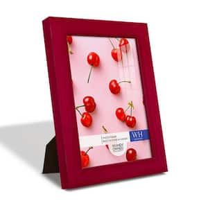 Woodgrain 5 in. x 7 in. Cherry Red Picture Frame
