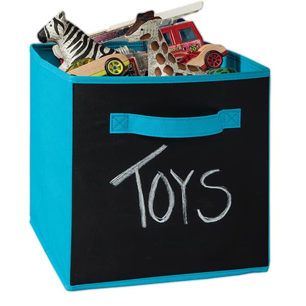11 in. W x 11 in. H Ocean Blue Chalkboard Fabric Drawer