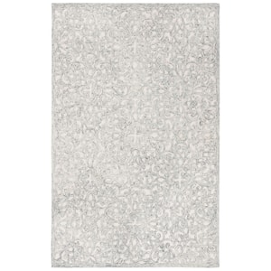 Trace Charcoal/Ivory 6 ft. x 9 ft. Distressed Floral Area Rug