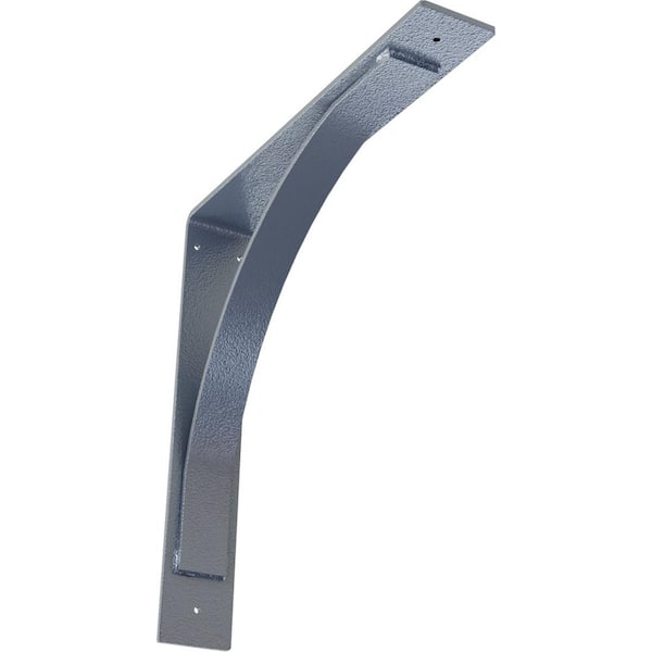 Ekena Millwork 3 in. W x 18 in. H x 18 in. D Hammered Light Blue Morris Steel Bracket