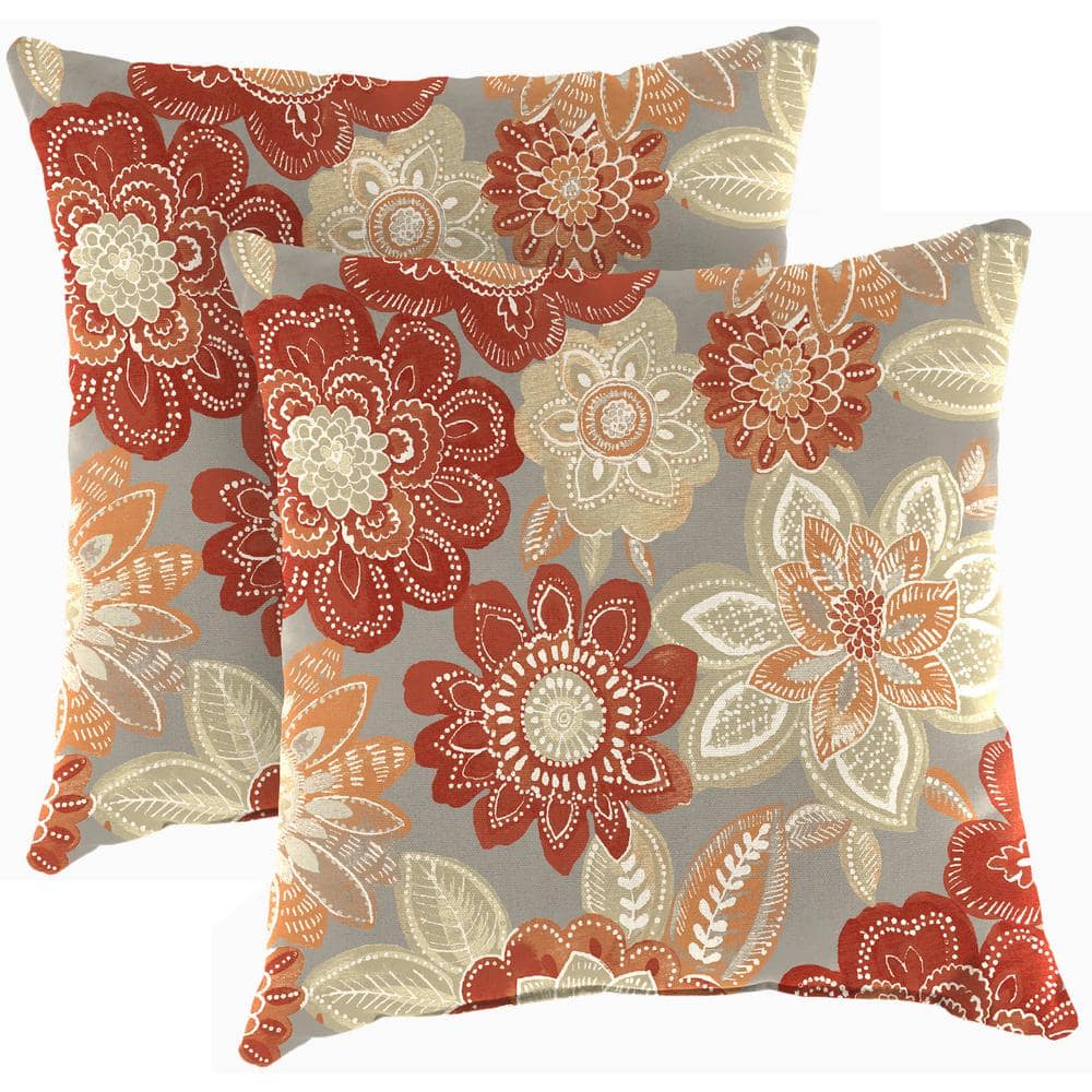 Jordan Manufacturing 18 in. L x 18 in. W x 4 in. T Outdoor Throw Pillow ...