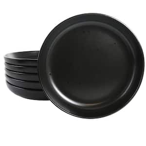 Mio 24 fl. oz. 9.5in. Coal Black Round Stoneware Dinner Bowl (Set of 6)