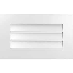 26 in. x 16 in. Vertical Surface Mount PVC Gable Vent: Functional with Standard Frame