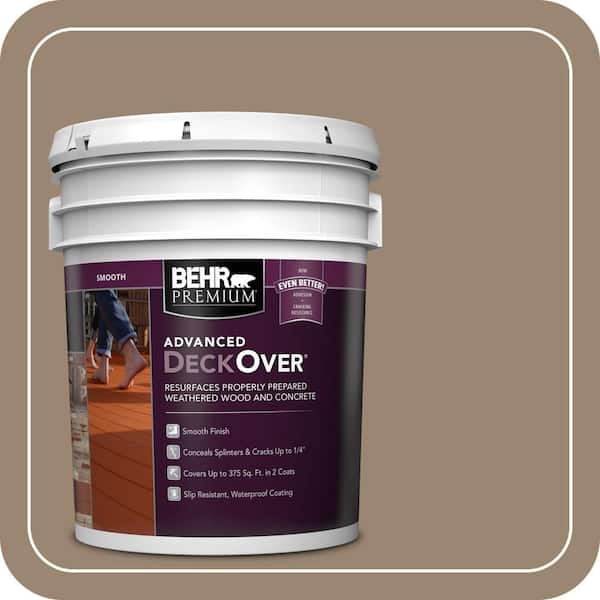5 gal. #SC-153 Taupe Smooth Solid Color Exterior Wood and Concrete Coating