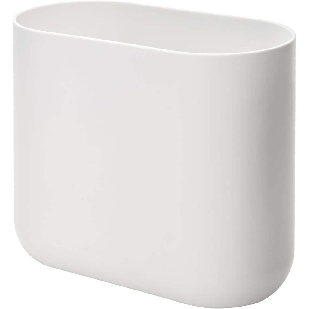 Slim Oval Plastic Waste Basket Kitchen Bin for Home Bathroom and Office Use