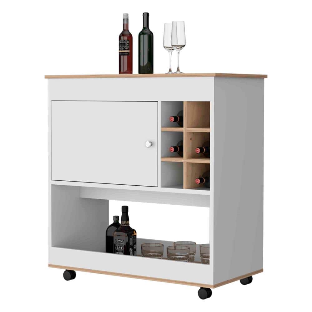 One Cabinet Six Bottle Cubbies One Lower Panel Four Casters price history on PriceWatchPro