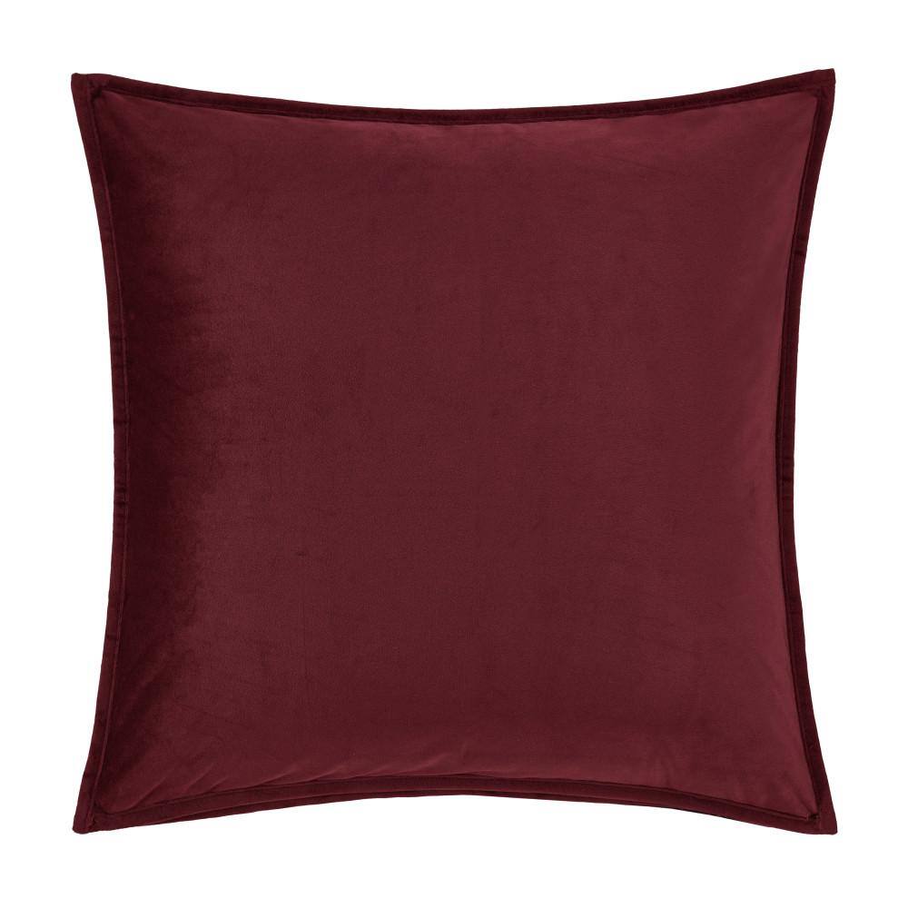 Toulhouse Red Polyester 20 in. Square Decorative Throw Pillow Cover 20 x 20