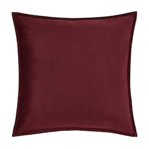 Toulhouse Red Polyester 20 in. Square Decorative Throw Pillow Cover 20 x 20 in.