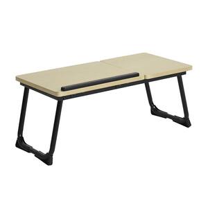 25.5 in. Oak and Black Foldable Laptop PC Lapdesk / Support Table / Mobile Portable Folding Desk