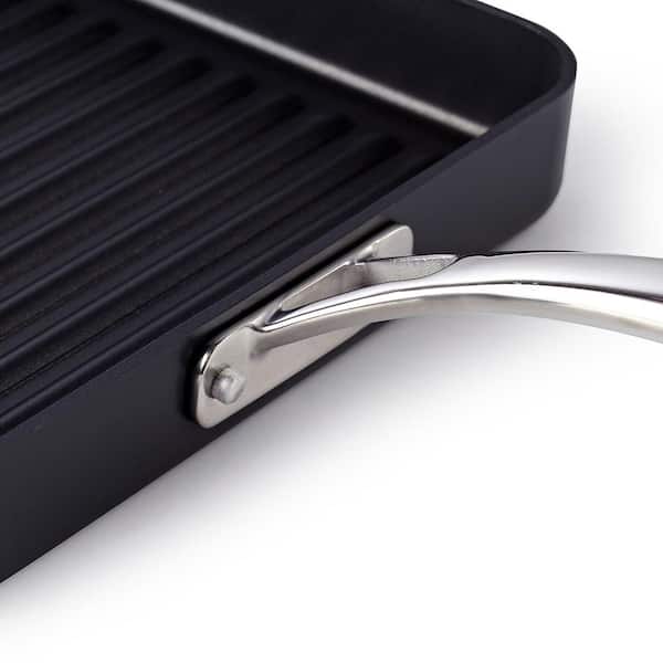 11 x 11-Inch Cooks Standard Hard Anodized Nonstick Square Grill Pan Black 