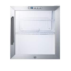 1.7 cu. ft. Glass Door Mini Refrigerator in White without Freezer
