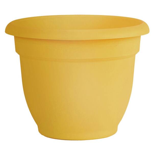 Bloem Ariana 21.5 in. Earthy Yellow Plastic Self-Watering Planter