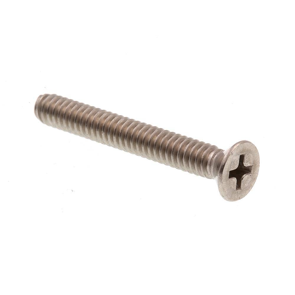 #10-24 x 3/8" Length Machine Screws 18-8 Stainless Steel 2AY98 QTY-100 