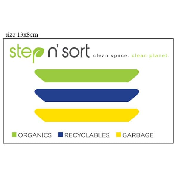 The Step N' Sort 18.5 Gallon Extra Large Capacity, Soft-Step, Dual Trash  and Recycling Bin with Removable Inner Bins, Silver