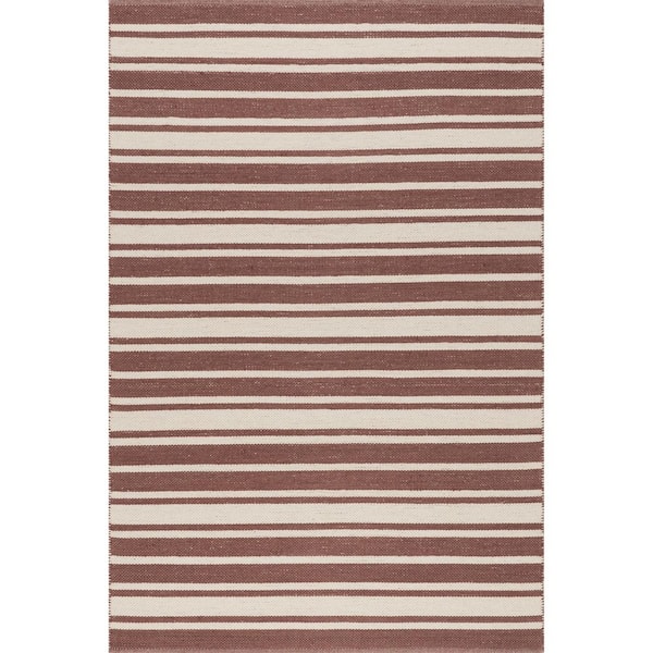 *DISCONTINUED* Bowery Striped Wool Brick 10 ft. x 14 ft. Indoor Area Rug
