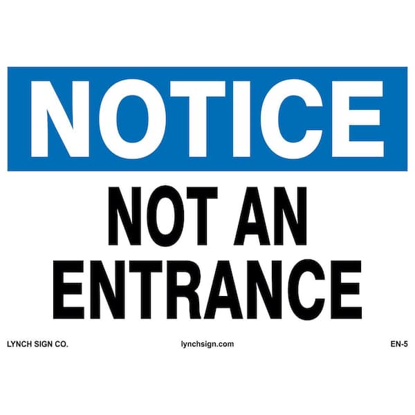 Unbranded 14 in. x 10 in. Not an Entrance Sign Printed on More Durable, Thicker, Longer Lasting Styrene Plastic