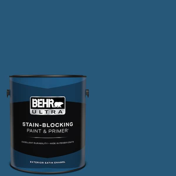 BEHR ULTRA 1 gal. #S-H-560 Royal Breeze Satin Enamel Exterior Paint & Primer