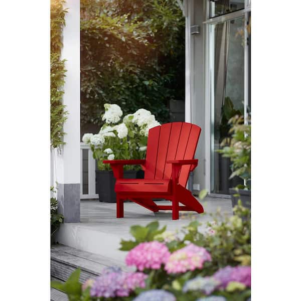 Keter Troy Red Adirondack Chair 246666, Keter Adirondack Chair Reviews
