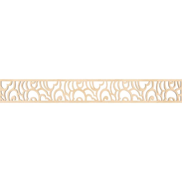 Ekena Millwork Springfield Fretwork 0.25 in. D x 46.5 in. W x 6 in. L Birch Wood Panel Moulding
