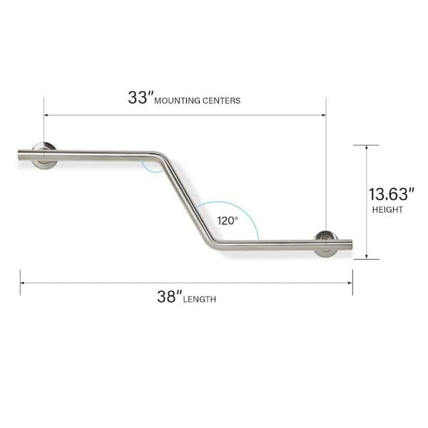 SEACHROME 38 in. x 1-1/4 in. Dia Lifestyle and Wellness Angled